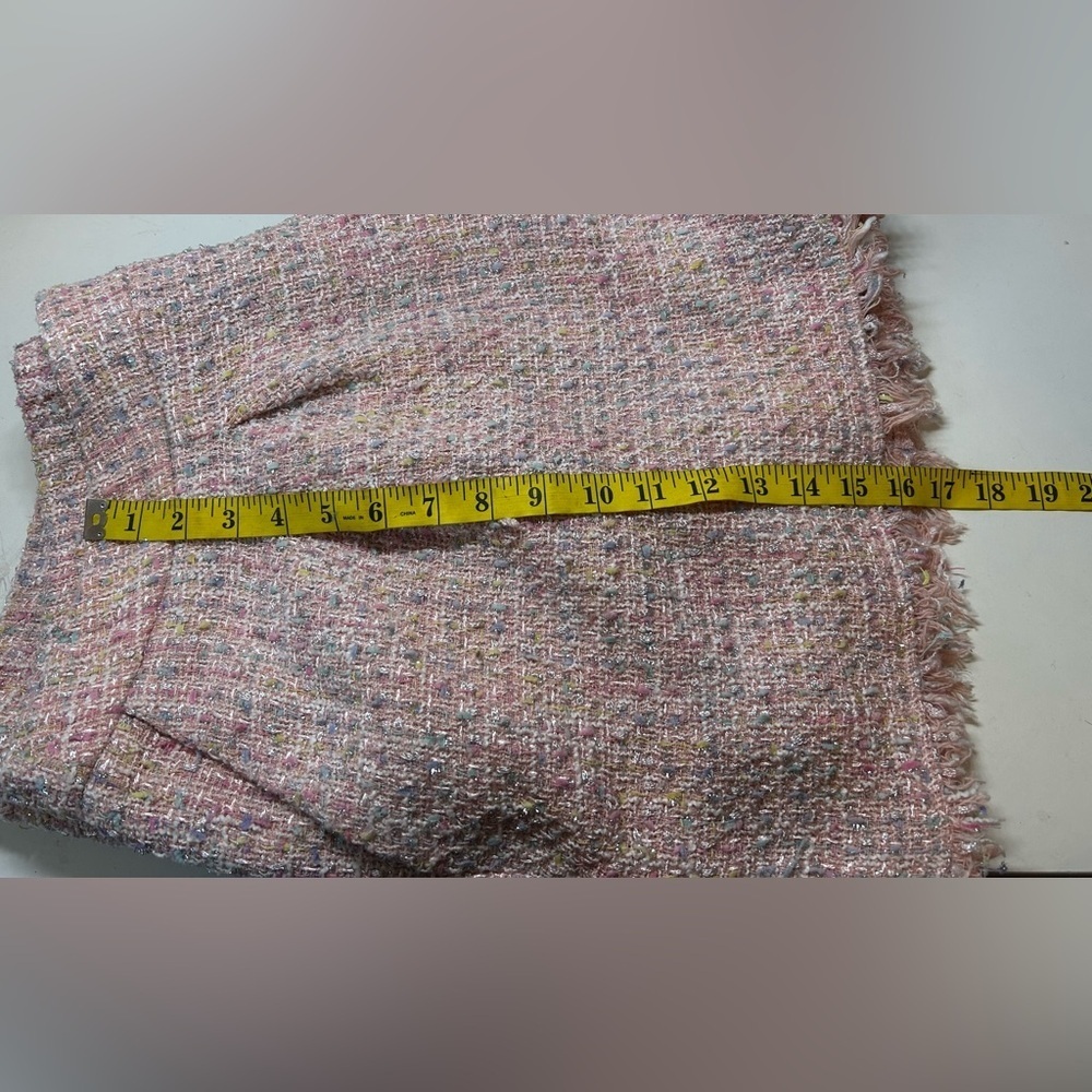 ELOQUII PINK RAINBOW CONFETTI TWEED, RAW EDGE SHORTS. FULLY LINED, RAW EDGE Sz22 - Picture 8 of 12